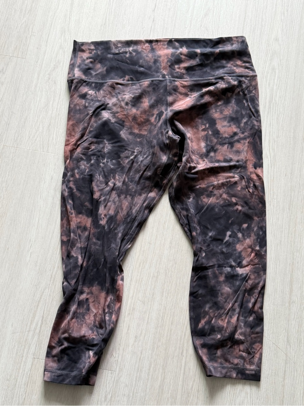 lululemon athletica Black and Brown Tie-Dye Kids Leggings